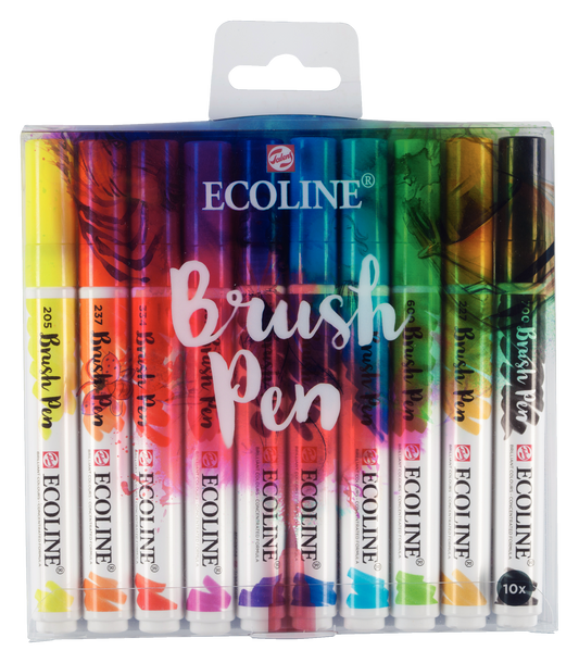 Ecoline STANDARD Brush Pen Set: 10 Markers