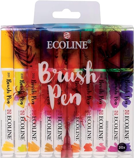 Ecoline STANDARD Brush Pen Set: 20 Markers