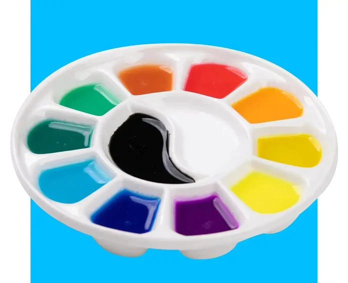 12-Well Round Porcelain Palette
