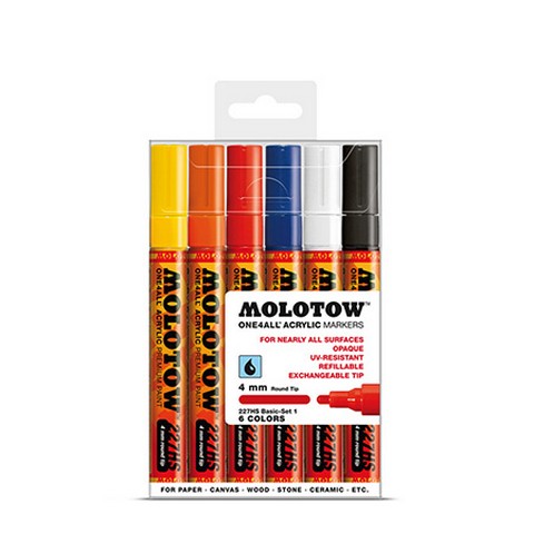 4MM Molotow Marker Basic Set #1 / 6 piece