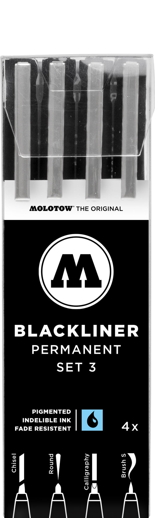 Blackliner Permanent Set 3 - 4 markers