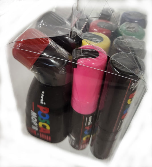 Posca Starter Set: 8 chisel/3 Mop'r