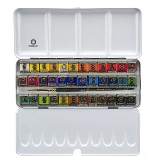 36 pan Rembrandt Watercolor Metal Box