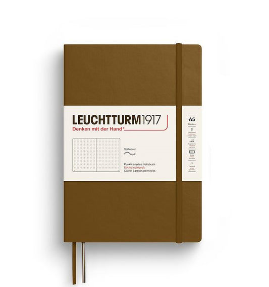 Spice Brown A5 Medium Softcover Dotted Notebook from Leuchtturm1917