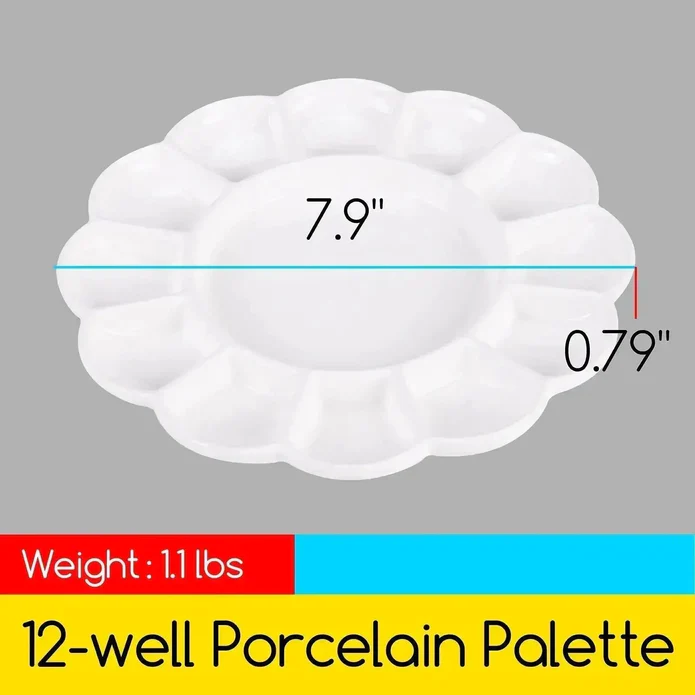 12-Well Ceramic Painting Palette