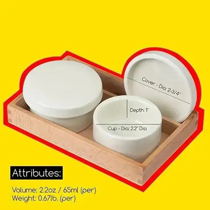 Ceramic Palette Cup: Double with Cover