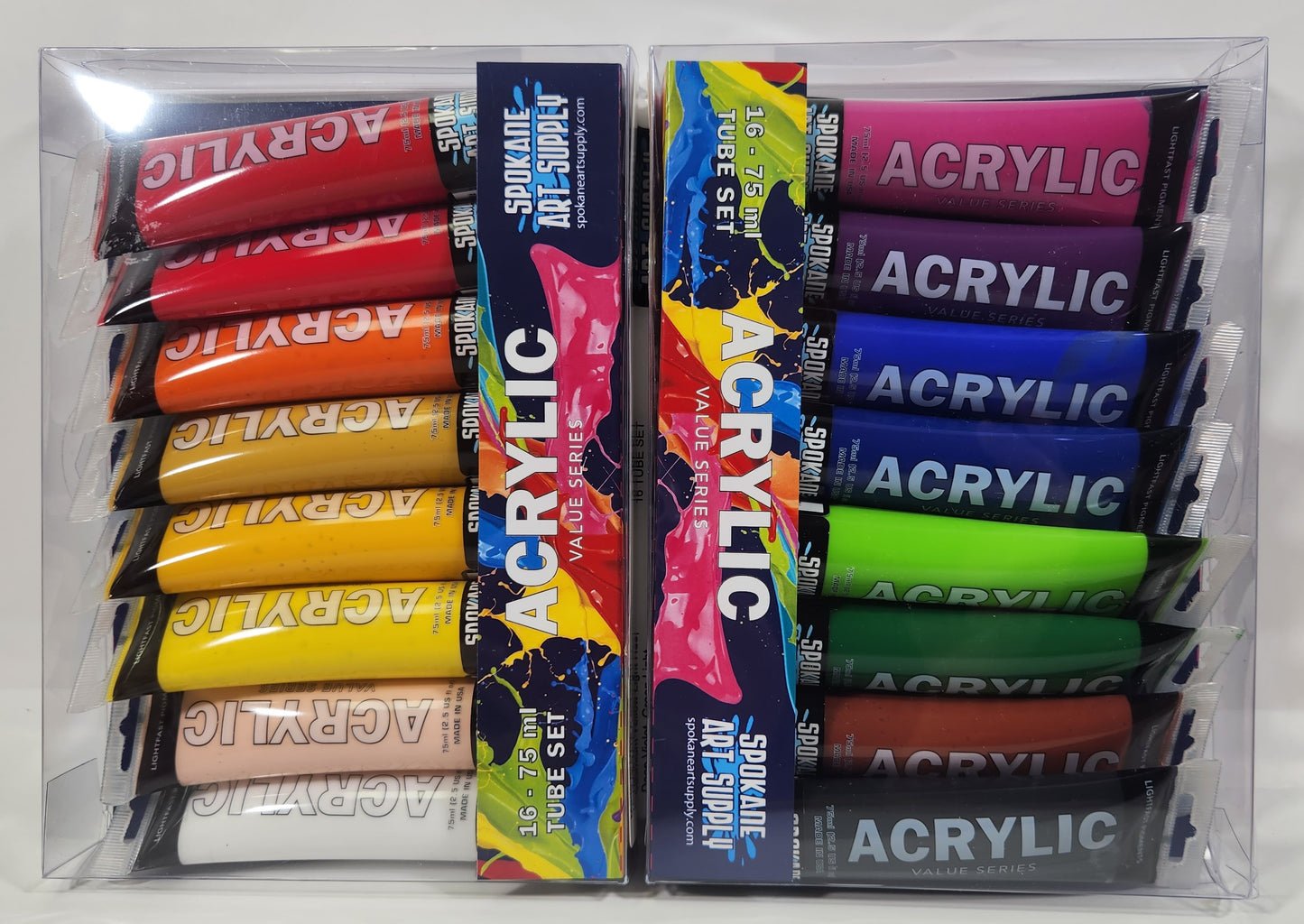 16 - 75ml Tube Acrlyic Set; Value Series