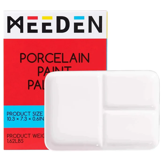 3-Well Ceramic Painting Palette: 10" x 7"