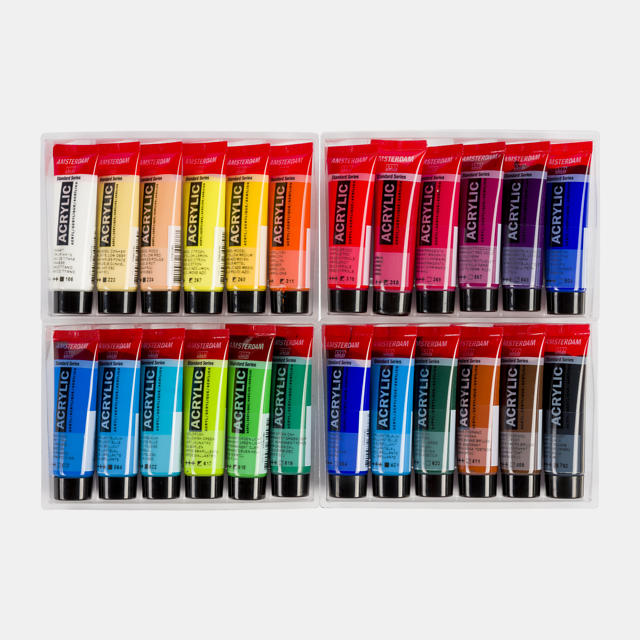 General Selection Acrylic Set: 24 x 20ml tubes from Amsterdam