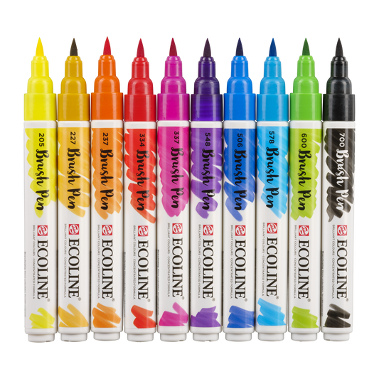 Ecoline STANDARD Brush Pen Set: 10 Markers