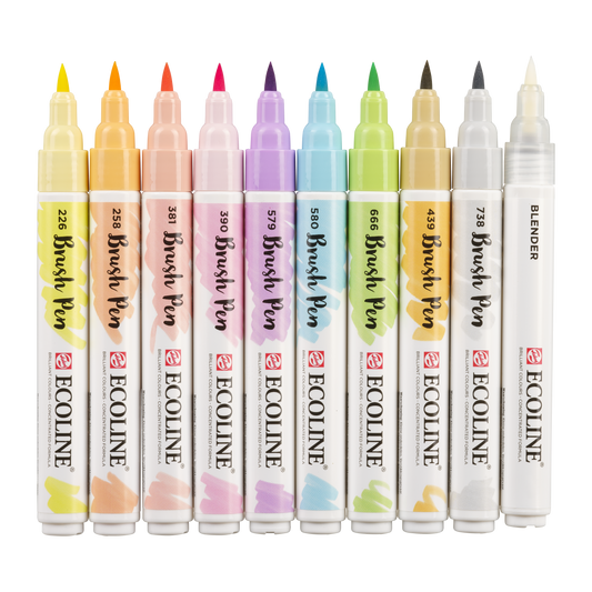 Copy of Ecoline PASTEL Brush Pen Set: 10 Markers