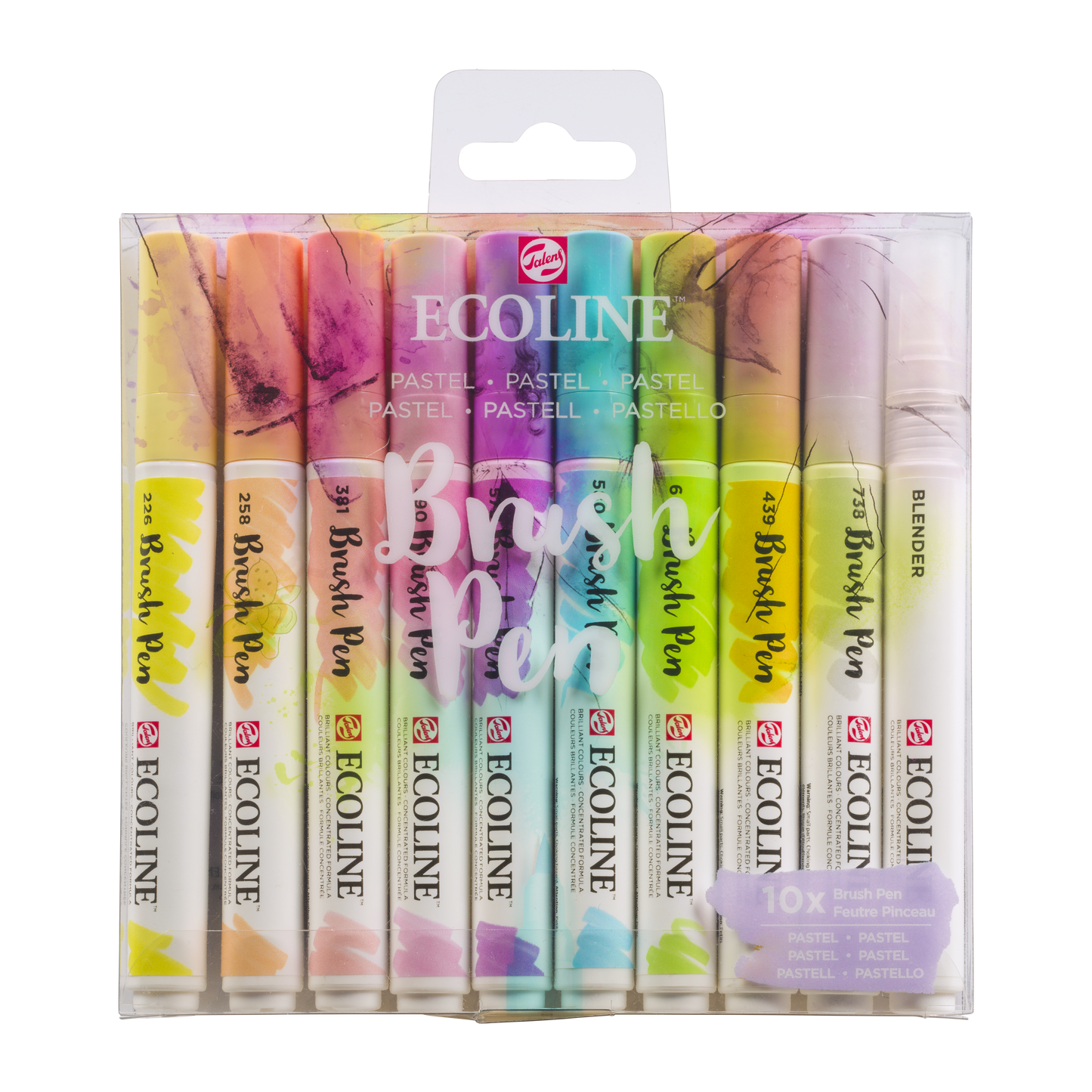 Ecoline PASTEL Brush Pen Set: 10 Markers