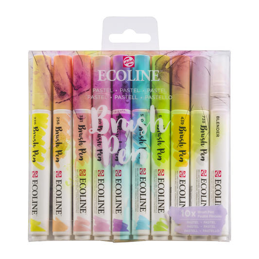 Ecoline PASTEL Brush Pen Set: 10 Markers