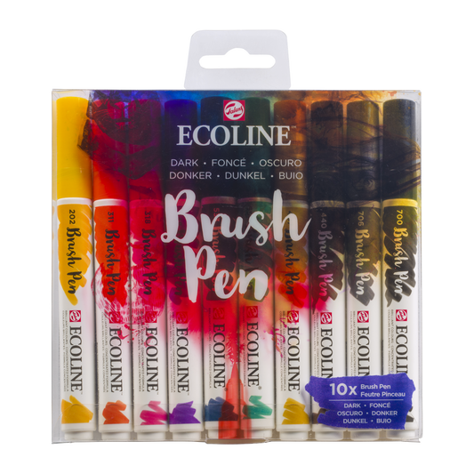 Ecoline Brush Pen Set: Dark