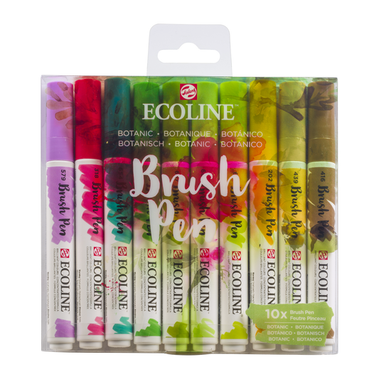 Ecoline BOTANICAL Brush Pen Set: 10 Markers
