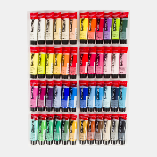 General Selection Acrylic Set: 48 x 20ml tubes from Amsterdam