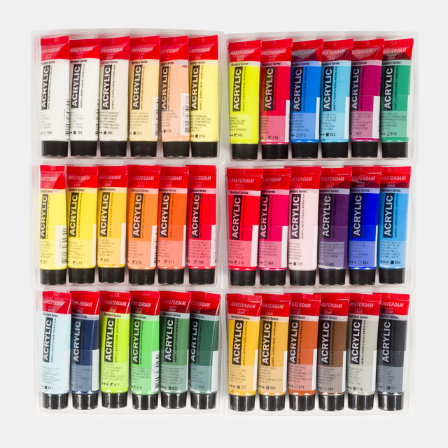 General Selection Acrylic Set: 36 x 20ml tubes from Amsterdam