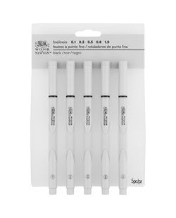 Fineliner Black Pen Set/5