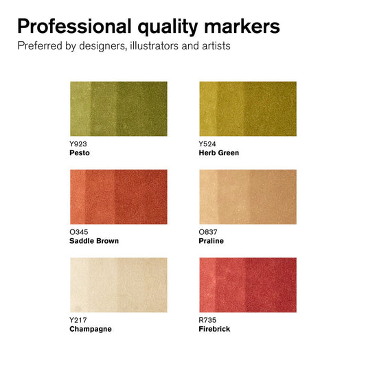 6 Marker #0290117 Landscape ProMarker (Alcohol) Set