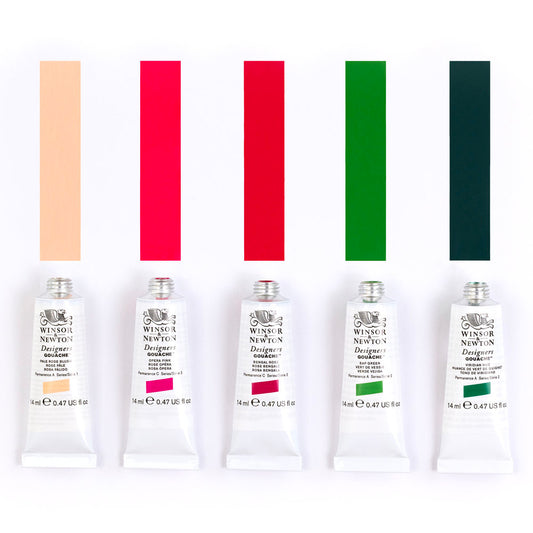 Botanical Colors 5 tube Winsor & Newton Designers Gouache Set