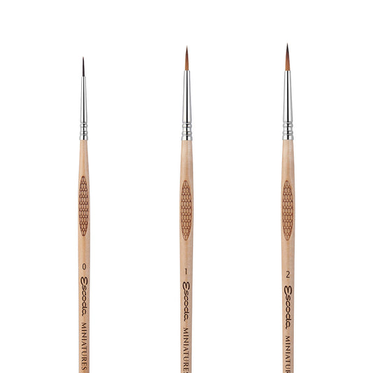 Escoda #8860 Starter Miniature Brush set (3 brushes)