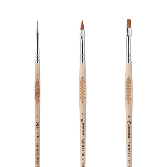 Escoda #8864 Scenic Miniature Brush set (3 brushes)