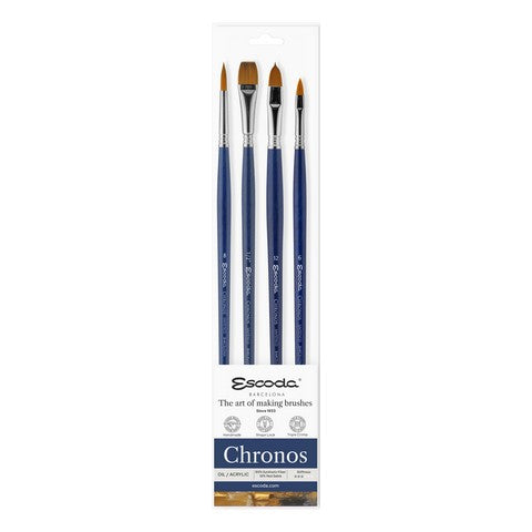 Escoda Chronos Long-Handled Brush Set #8951 (four brushes)