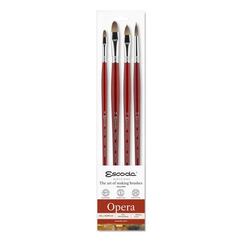 Escoda Opera Long-Handled Brush Set #8955 (four brushes)