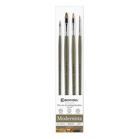 Escoda Modernista Long-Handled Brush Set #8956 (four brushes)