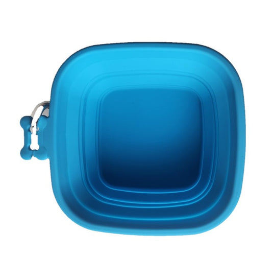 Silicone Lt Blue Square Bowl 900ml #9059