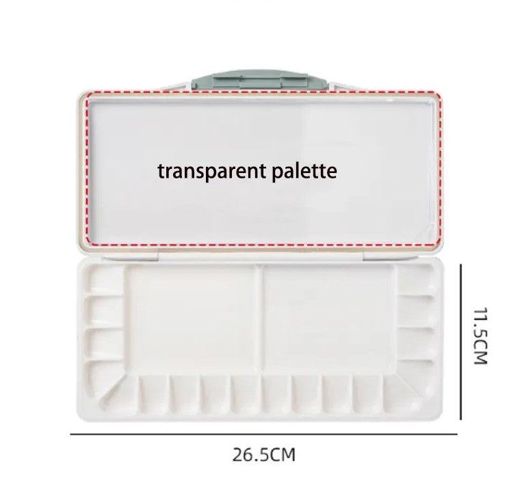 Large Airtight / Leakproof Plastic Palette for Watercolor Painting