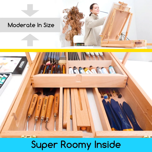 MEEDEN Foldable French Stylie Easel/Natural