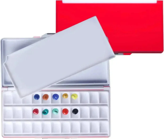 Leakproof / Airtight Travel Palette with 33 Spaces: RED