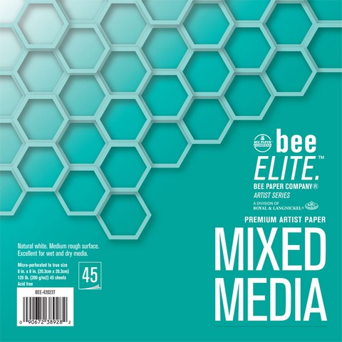 8"x8"Bee Elite Mixed Media Pad: 60 sheets