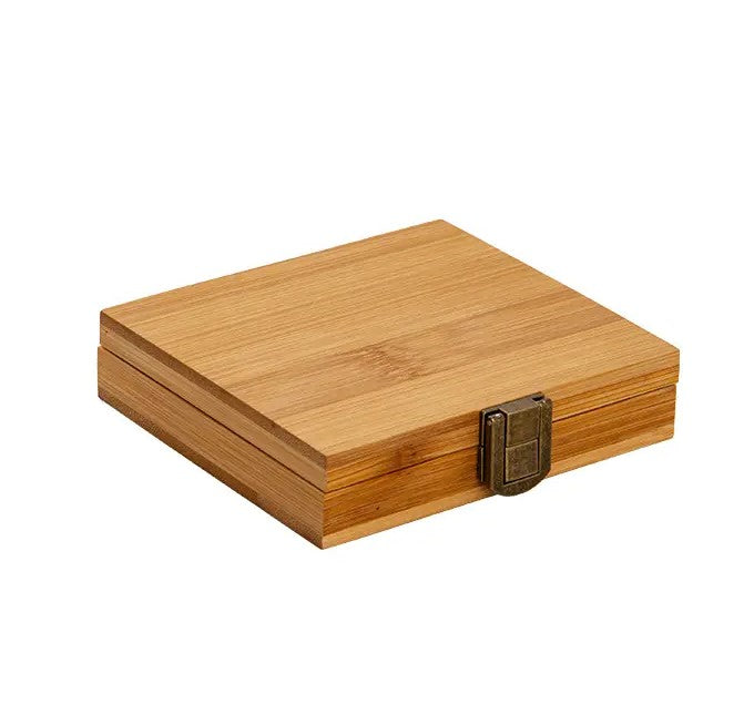 Bamboo Watercolor Case: Holds 24 empty plastic half pans (included)
