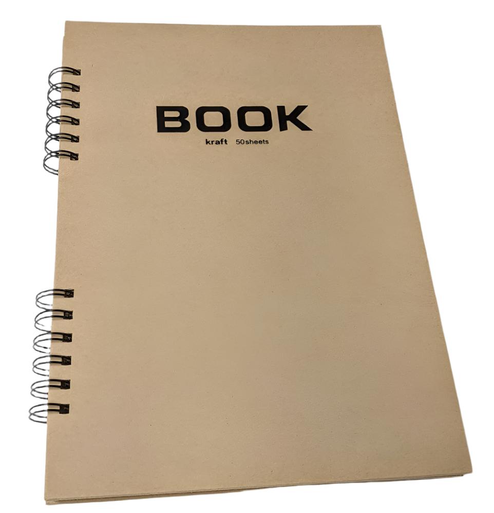 Potentate Spiral-bound Kraft Paper Sketchbook 210x142mm 50sheet