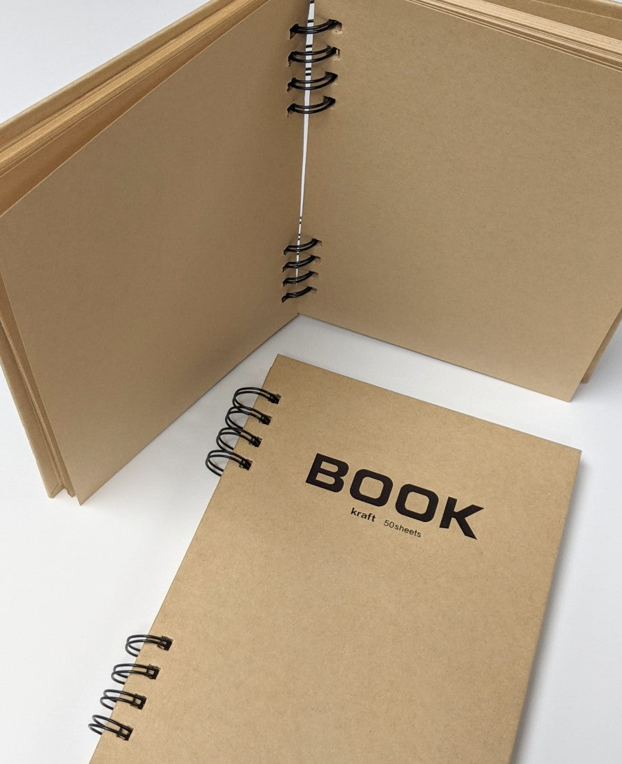Potentate Spiral-bound Kraft Paper Sketchbook 210x142mm 50sheet