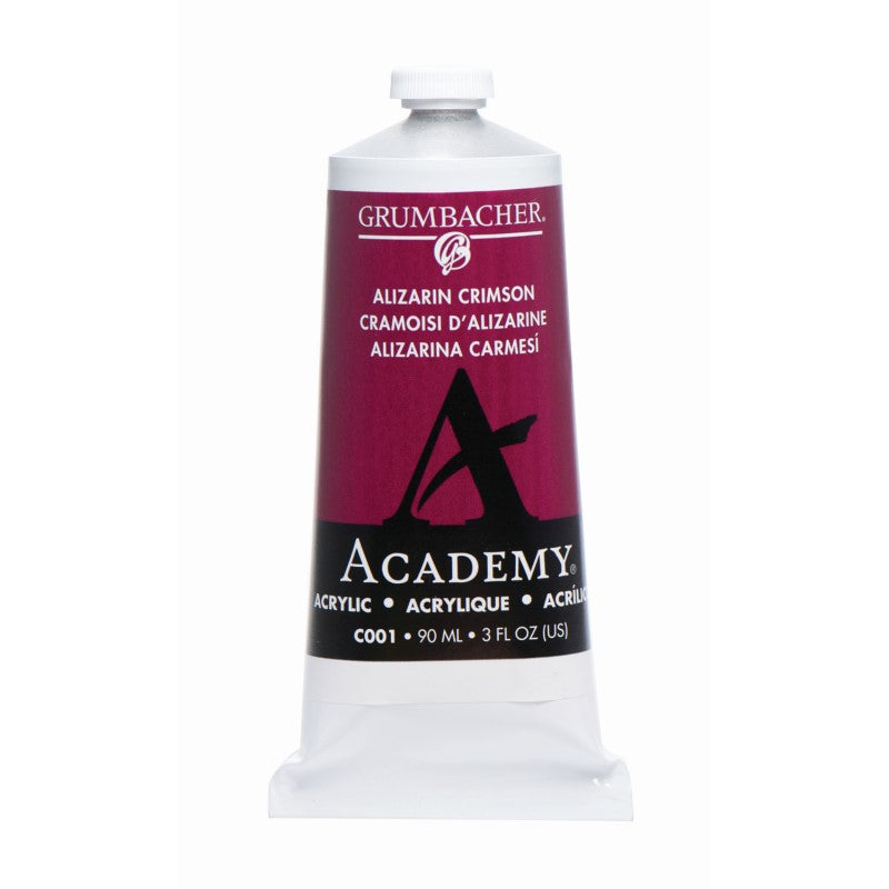 90ml Academy Acrylic Alizarin Crimson
