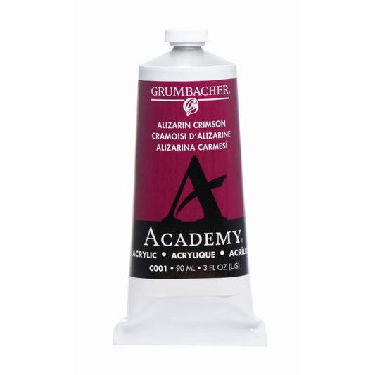 90ml Academy Acrylic Alizarin Crimson
