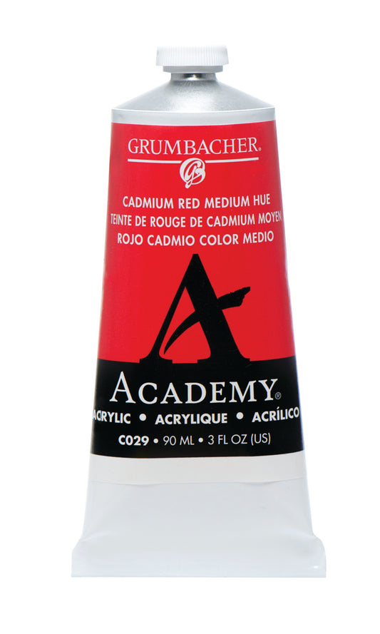 C029 Cadmium Red Medium Hue 90ml Grumbacher Academy Acrylic tube