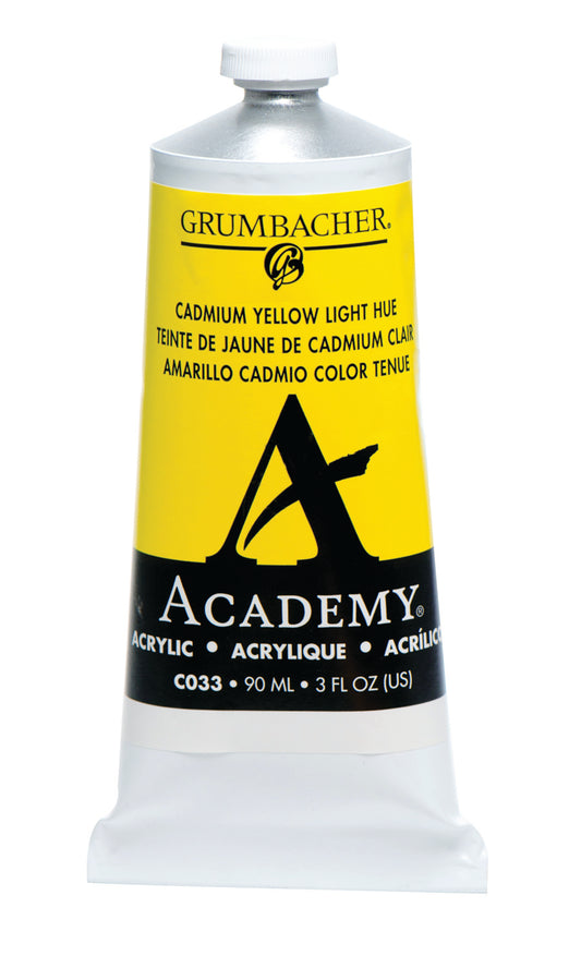C033 Cadmium Yellow Light 90ml Grumbacher Academy Acrylic tube