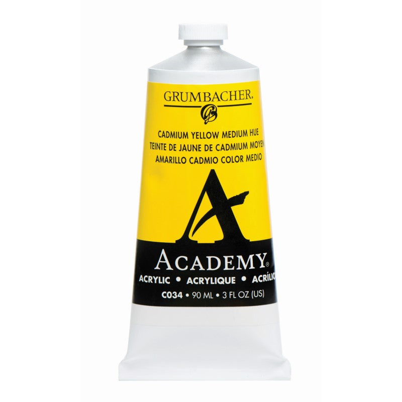 90ml Academy Acrylic Cadmium Yellow Medium Hue