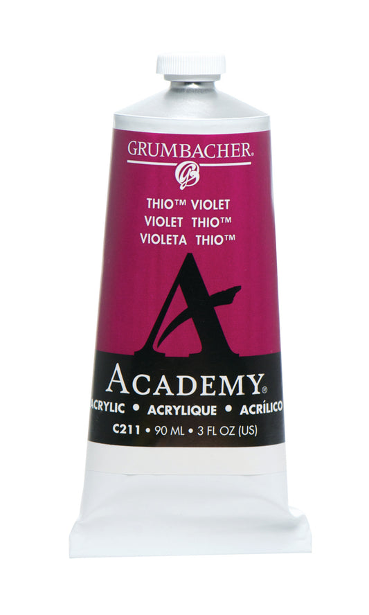 C211 Thio Violet 90ml Grumbacher Academy Acrylic tube