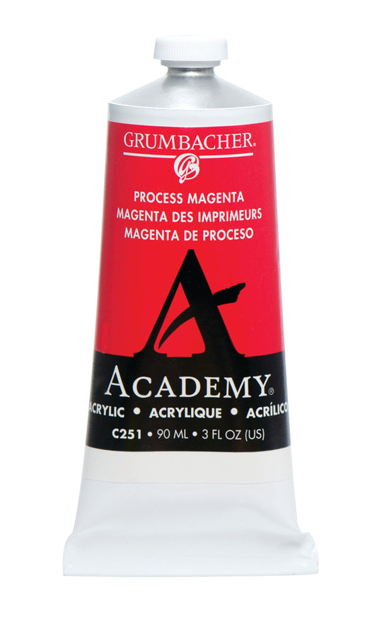 C251 Process Magenta 90ml Grumbacher Academy Acrylic tube