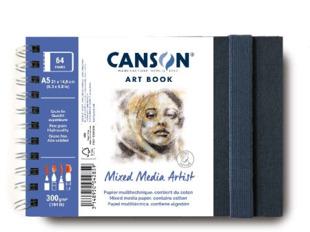 A5 (8.3x5.8) *Canson 'mixed-media' Art Book – spokane-art-supply