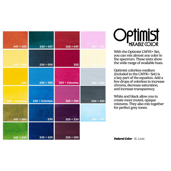 Optimist CMYK Set of 6 Federal Ink Colors