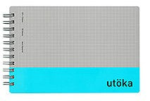 Utoka Compact Wire-Bound Notebook 6" x 4.2" 90sheets with 4mm grid