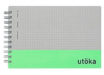 Utoka Compact Wire-Bound Notebook 6" x 4.2" 90sheets with 4mm grid