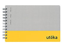 Utoka Compact Wire-Bound Notebook 6" x 4.2" 90sheets with 4mm grid