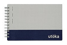 Utoka Compact Wire-Bound Notebook 6" x 4.2" 90sheets with 4mm grid